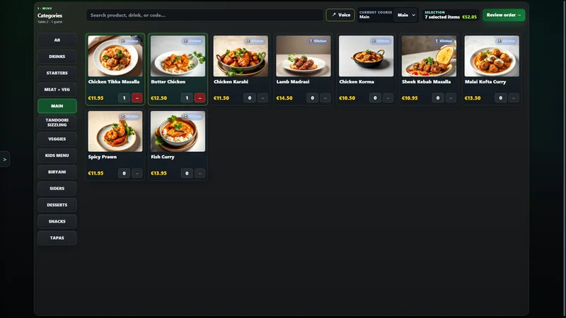 Real MZPoS screen (captured in English)