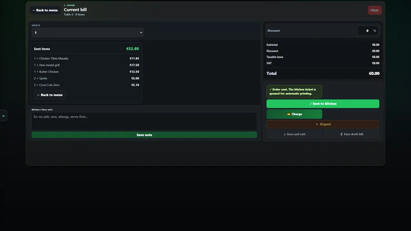 Real MZPoS screen (captured in English)