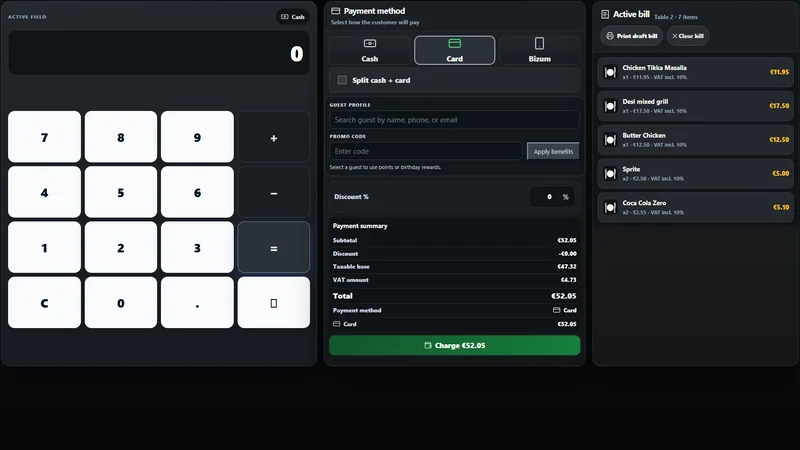 Real MZPoS screen (captured in English)